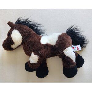 Ganz Webkinz Pinto Horse Plush Stuffed Animal Brown White 9" No code.